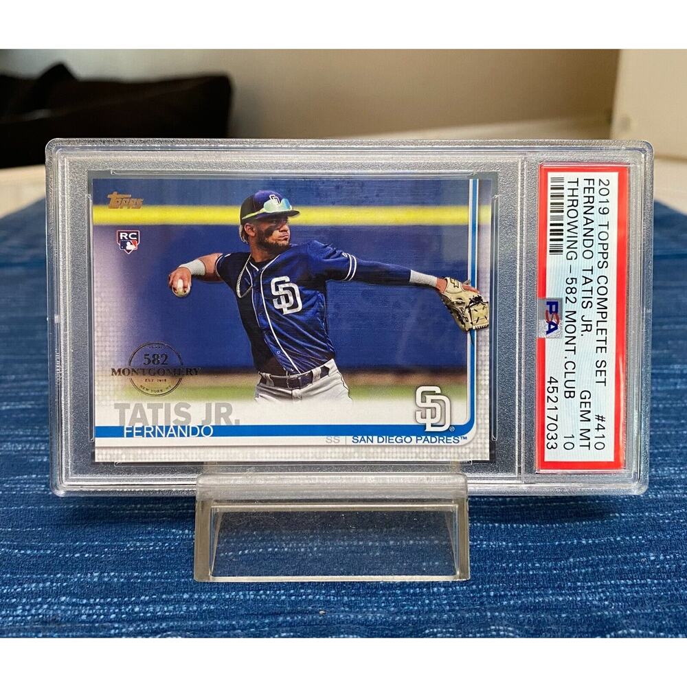 2019 Topps Complete Set 582 Montgomery Club #410 Fernando Tatis Jr RC PSA 10